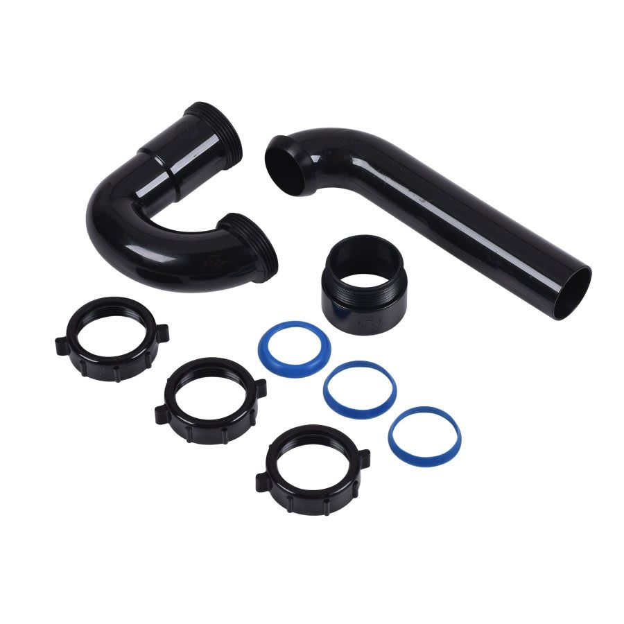 Tubular P-Trap, 1-1/2 in, Black