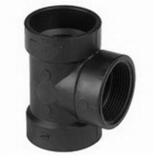 DWV Cleanout Tee, 1-1/2 in, Hub x FNPT, ABS