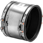 Shielded Transition Coupling, 4 in, Rubber/Stainless Steel