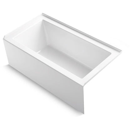 Underscore 60" Acrylic Soaking Bathtub for Three Wall Alcove Installation with Right Drain, Integral Apron and Flange - Overflow Not Included