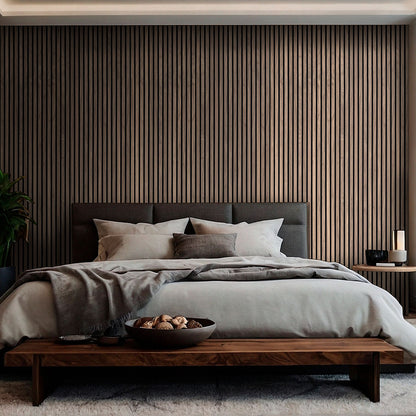Tawny Acoustic Wood Slat Panels
