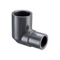 Street 90 deg Elbow, 1-1/4 in, Spigot x Socket, SCH 80/XH, PVC