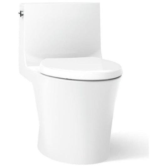Veil One-piece Elongated Dual-Flush Toilet with Skirted Trapway