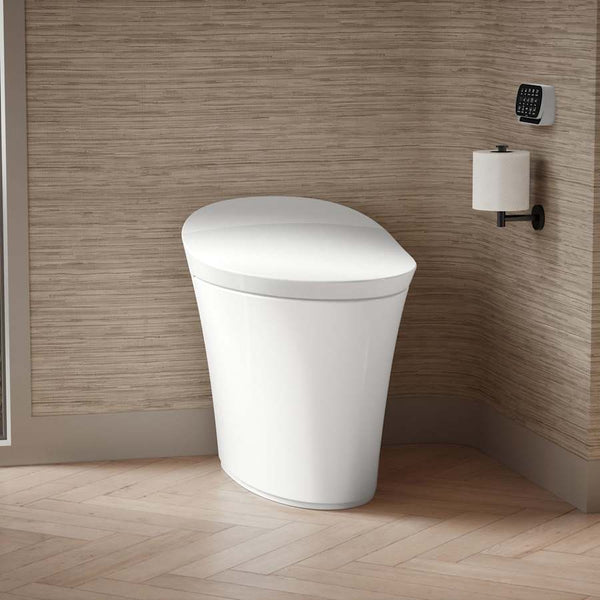 Veil Dual Flush One Piece Elongated Chair Height Intelligent Toilet - Seat Included with Quiet Close Lid