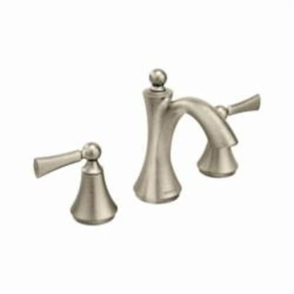 Wynford™ Widespread Lavatory Faucet, ADA, 2 Handle, 3-Hole, 1.2 gpm, Brushed Nickel