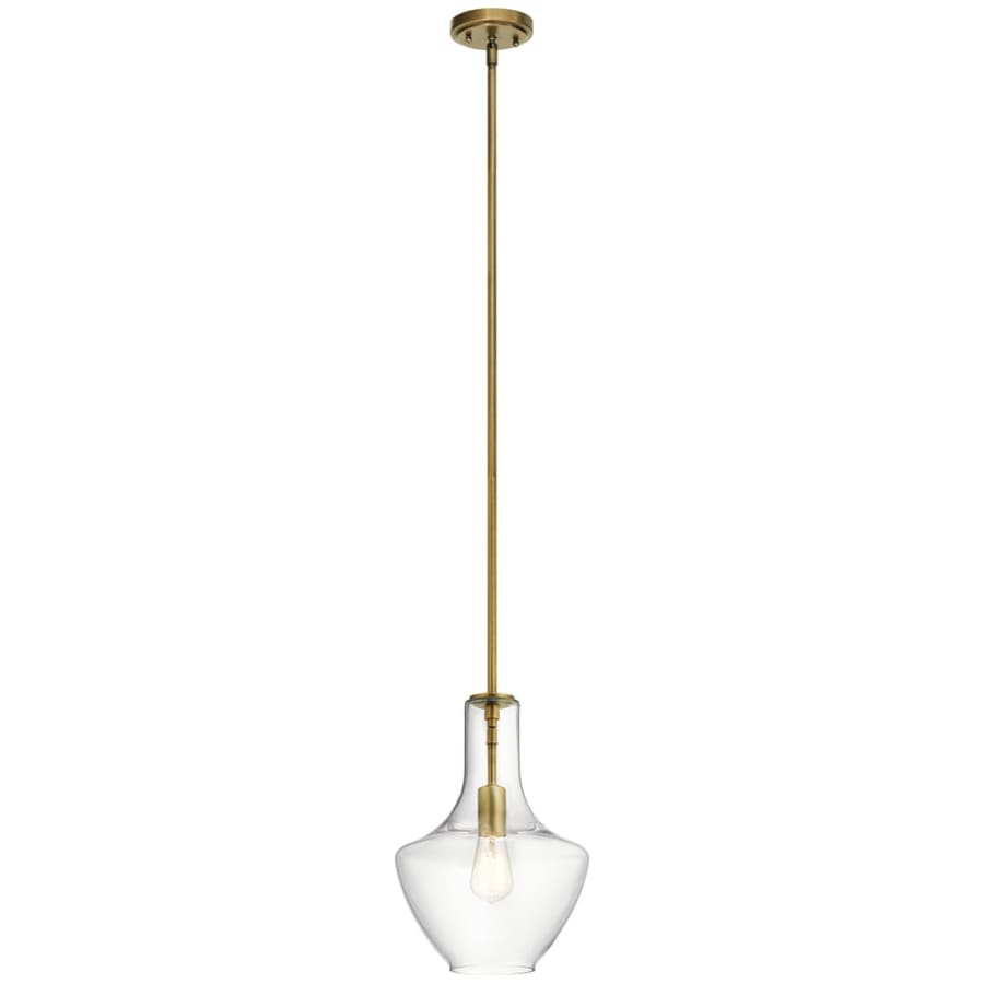 Everly Single Light 11" Wide Pendant with Clear Glass Shade