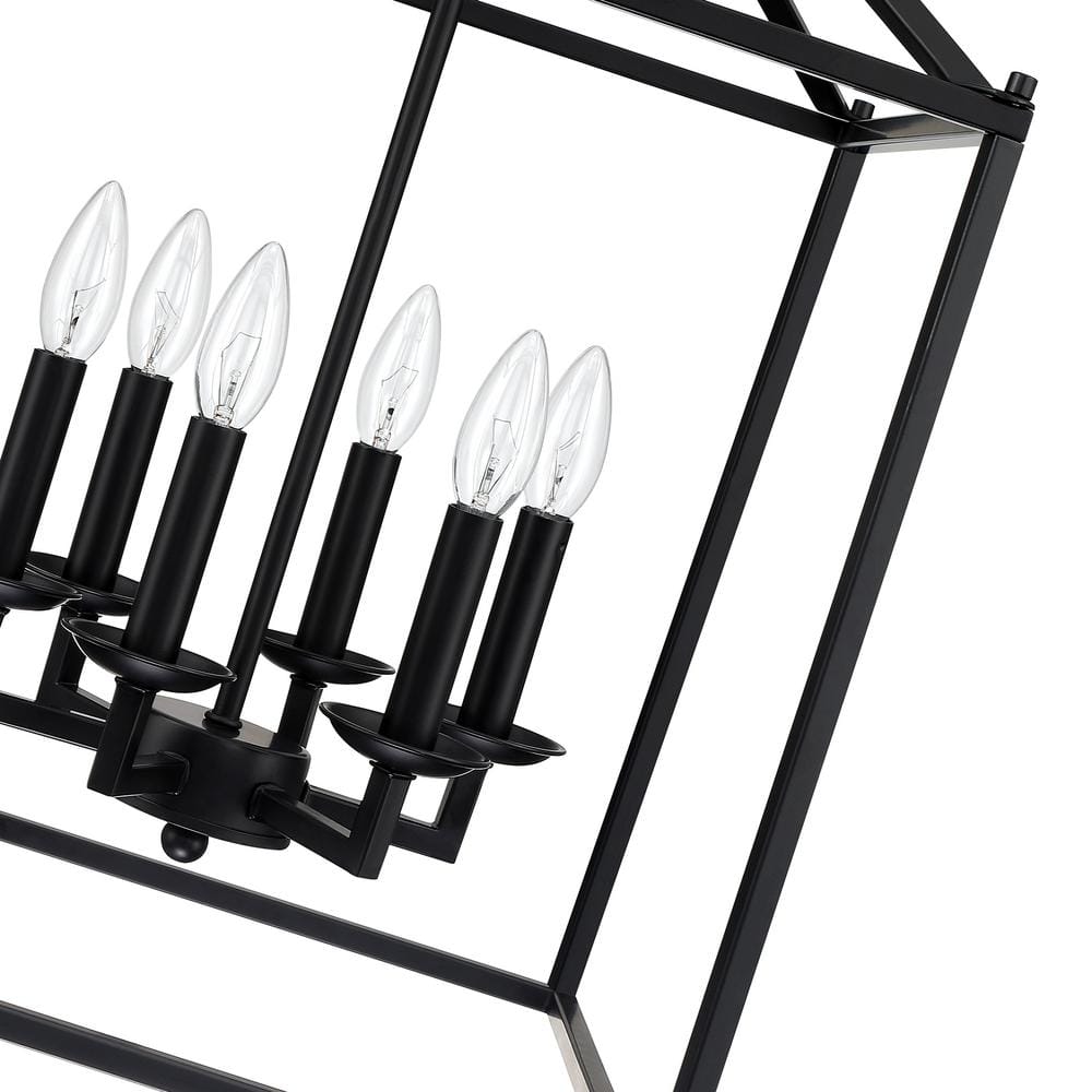 Dawn 6-Light Matte Black Chandelier 16"