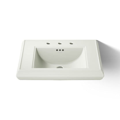 Memoirs Classic 27" Fireclay Pedestal Bathroom Sink with 3 Holes Drilled and Overflow