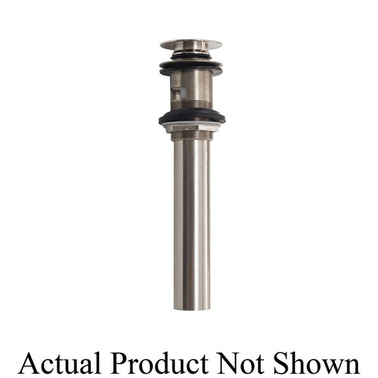 Pop-Up Mushroom Style Plug Lavoratory Drain With Overflow Holes, Brushed Nickel
