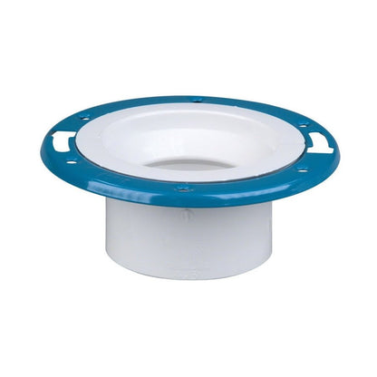 Adjustable Closet Flange, 4 in, Hub, PVC, SCH 40/STD