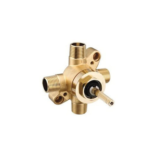 M-Pact™ M-Core™ 3-Port 2/3 Independent Function Transfer Valve, 1/2 in, CC/IPS Inlet x 1/2 in, CC/IPS Outlet, Brass Body