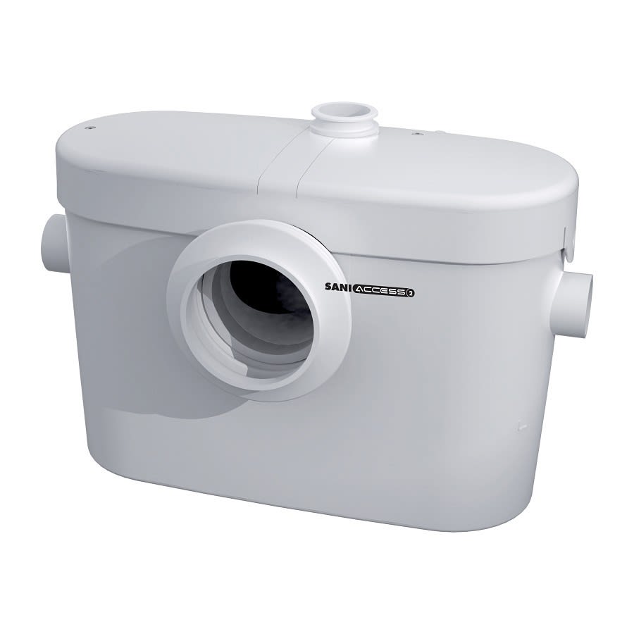 Saniaccess® 2 Macerator Pump, 1.28 gpf, 2 in Inlet, 1/2 hp