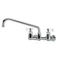 Royal Kitchen Faucet, Wall Mount, 2 Lever Handle, 2-Hole, Polished Chrome