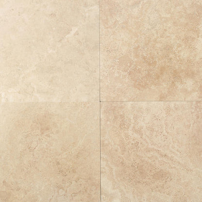 Travertine Mediterranean Ivory Square 12X12 Honed