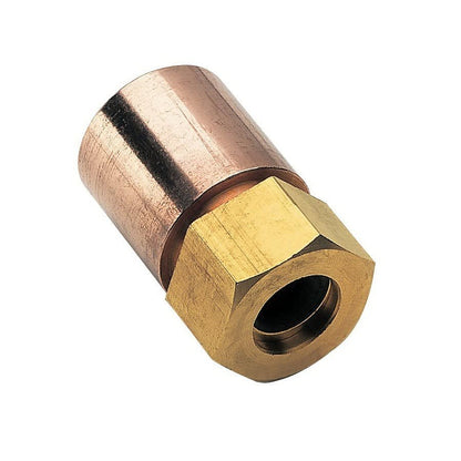 Flow Control, 9/16 in OD Inlet x 1/2 in FNPT Outlet, 0.4 gpm, Tellurium Copper