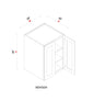 Wall Refrigerator Cabinet - 24"W x 30"H x 24"D