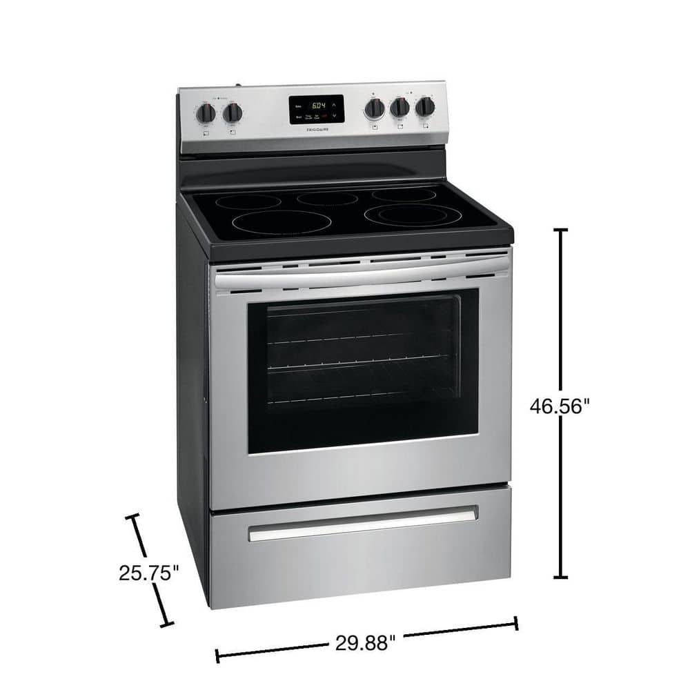 30 in. 5 Element Freestanding Electric Range in Stainless Steel