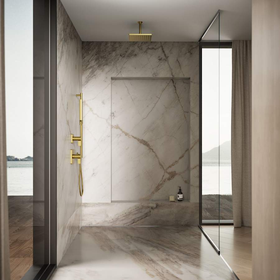 Honesty Square 10" Single Function 2.5 GPM Rainhead with MasterClean Sprayface