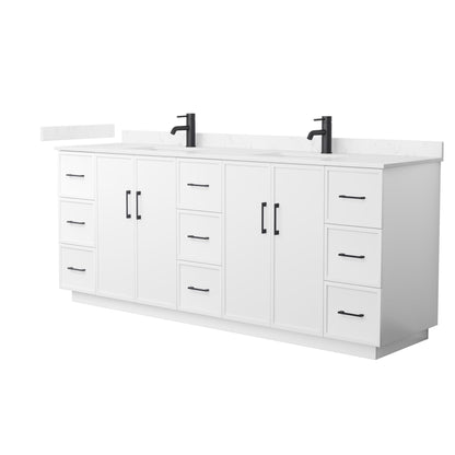 Elan Double Bathroom Vanity with Toe Kick - 84W x 35H x 22D