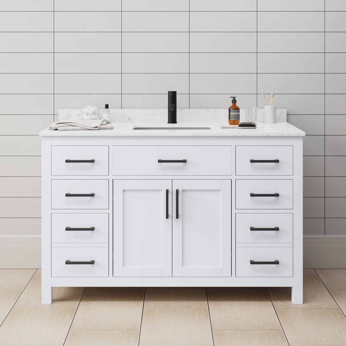 Beckett Single Bathroom Vanity - 54W x 35H x 22D