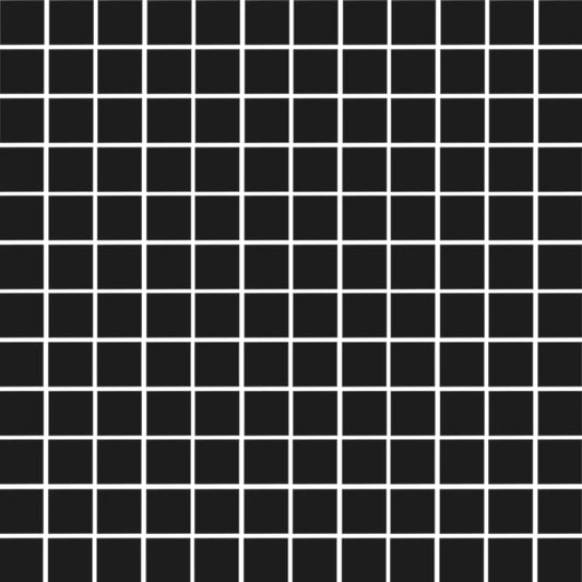 MG BLACK 1X1 SQUARES 12X12 MOSAIC