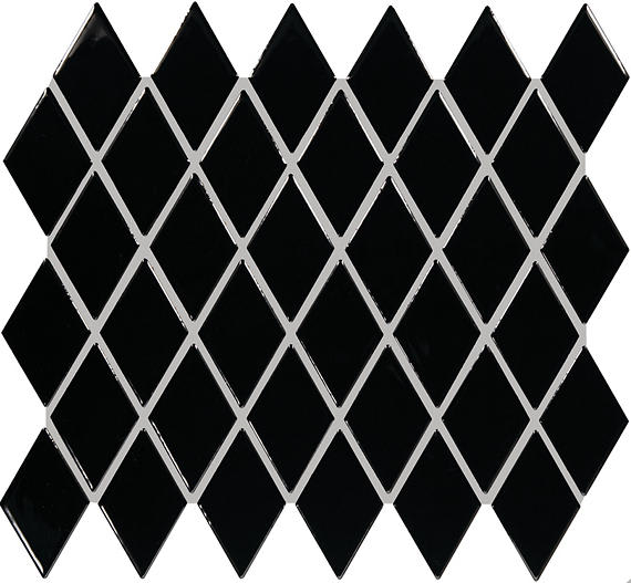 Color Wheel Retro Black Arabesque 3X3 Glossy