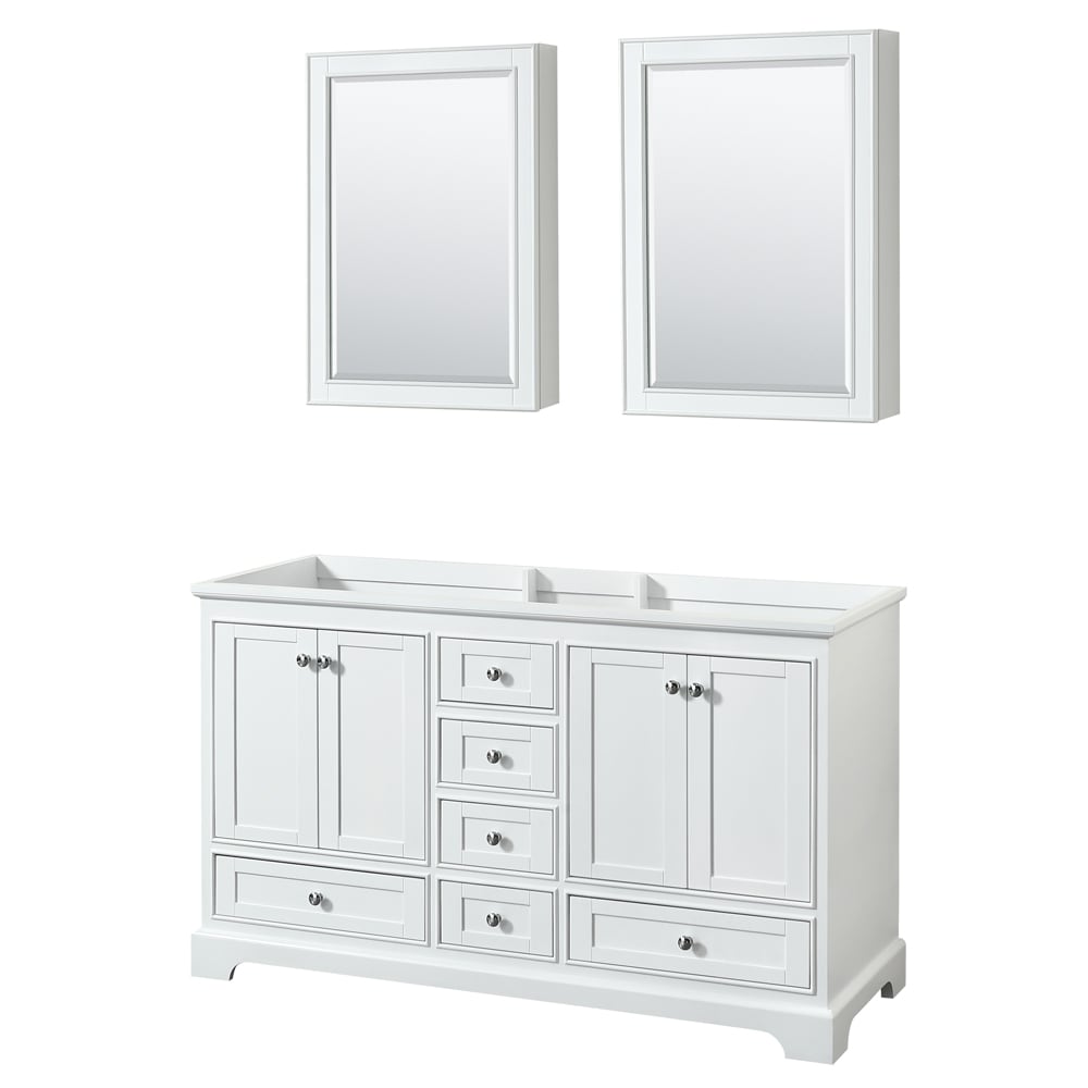 Deborah Double Bathroom Vanity - 59.25W x 34.25H x 21.5D