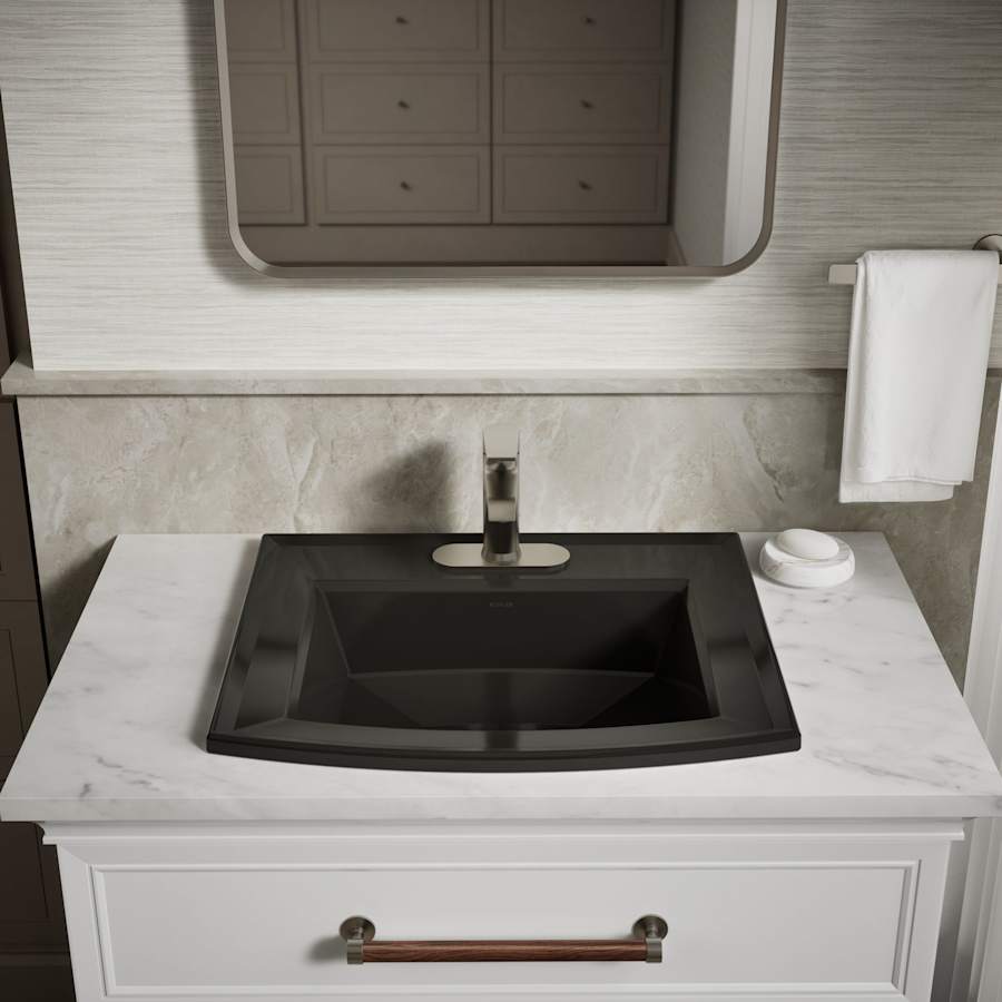 Archer 22-5/8" Drop In Bathroom Sink with 3 Holes Drilled and Overflow