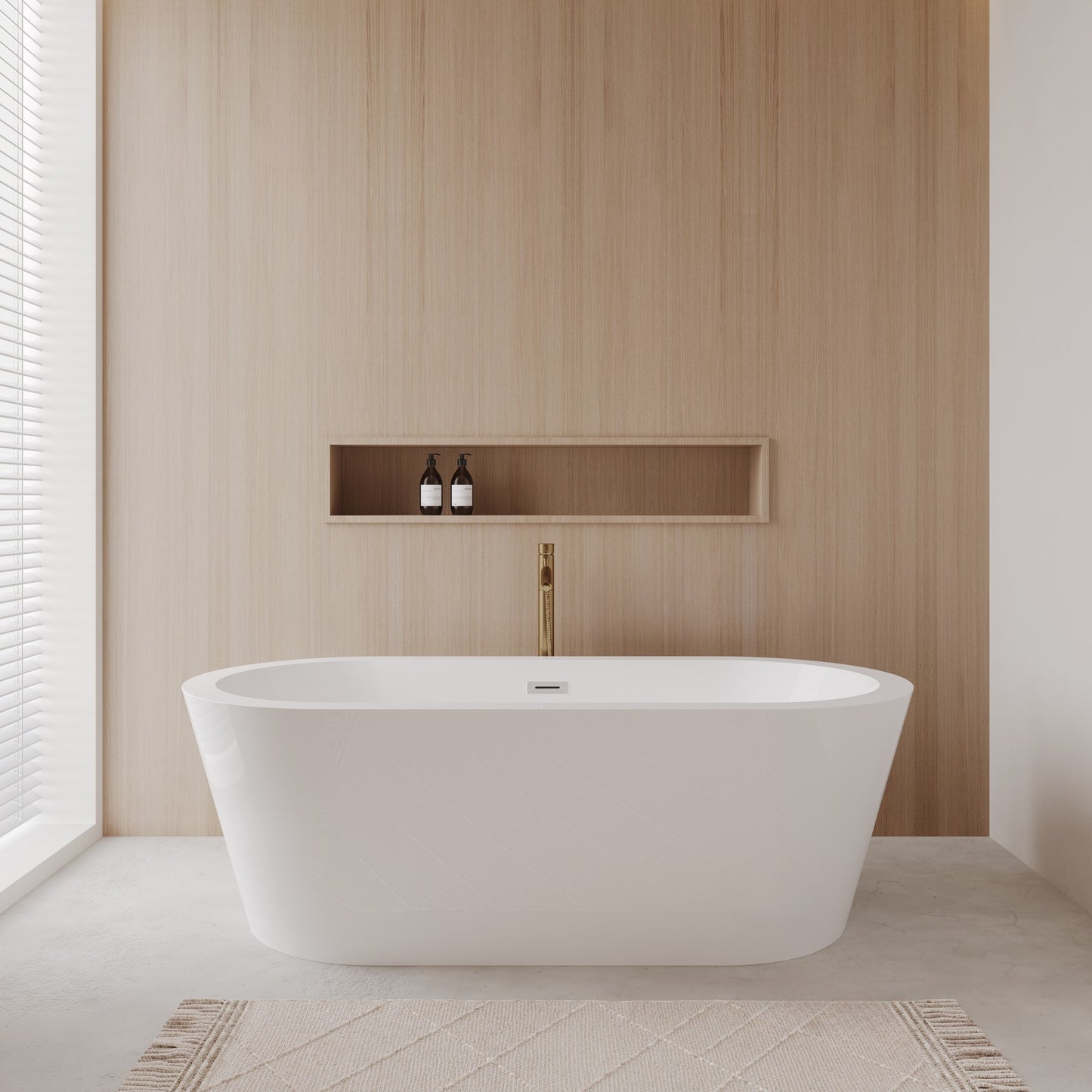 Mermaid Freestanding Bathtub - 71W x 23.25H x 33.5D