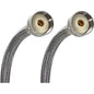 Flexible Water Supply, 3/4 in, Female Hose Thread, 72 in L, Stainless Steel