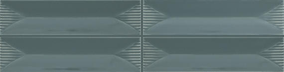 Color Story Pinstripes Tranquility Rectangle, Fluted 2X8 Glossy