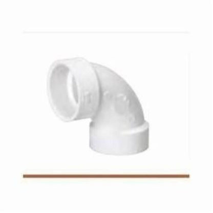 90 deg Elbow, 1-1/2 in, Hub, DWV, PVC