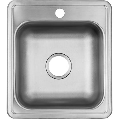 Bealeton 17" Rectangular Stainless Steel Drop In Bar Sink with Single Hole Faucet at 0" Centers