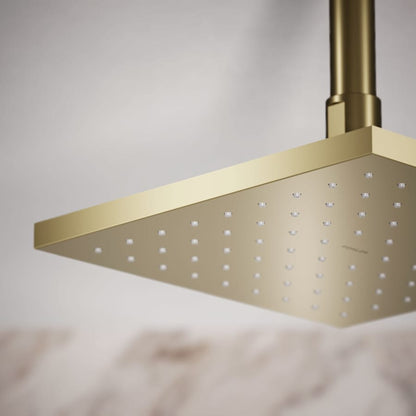 Contemporary Square 8" Single Function 2.5 GPM Rainhead with MasterClean Sprayface and Katalyst Air-Induction Technology