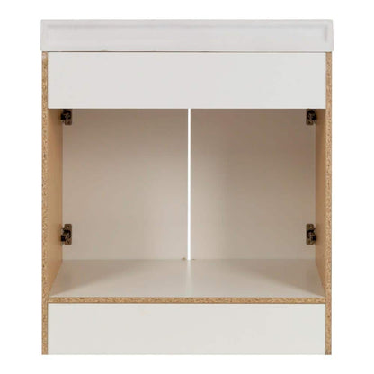 31 in. W x 19 in. D x 35 in. H Single Sink Freestanding Bath Vanity in White with White Cultured Marble Top