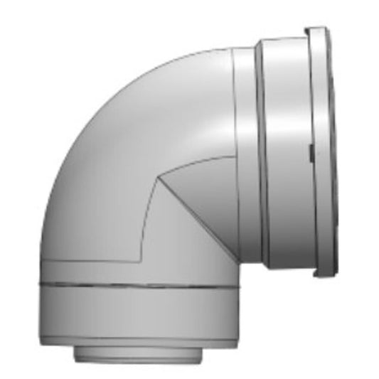 Non Condensing Vent Elbow 90, 3x5 Concentric