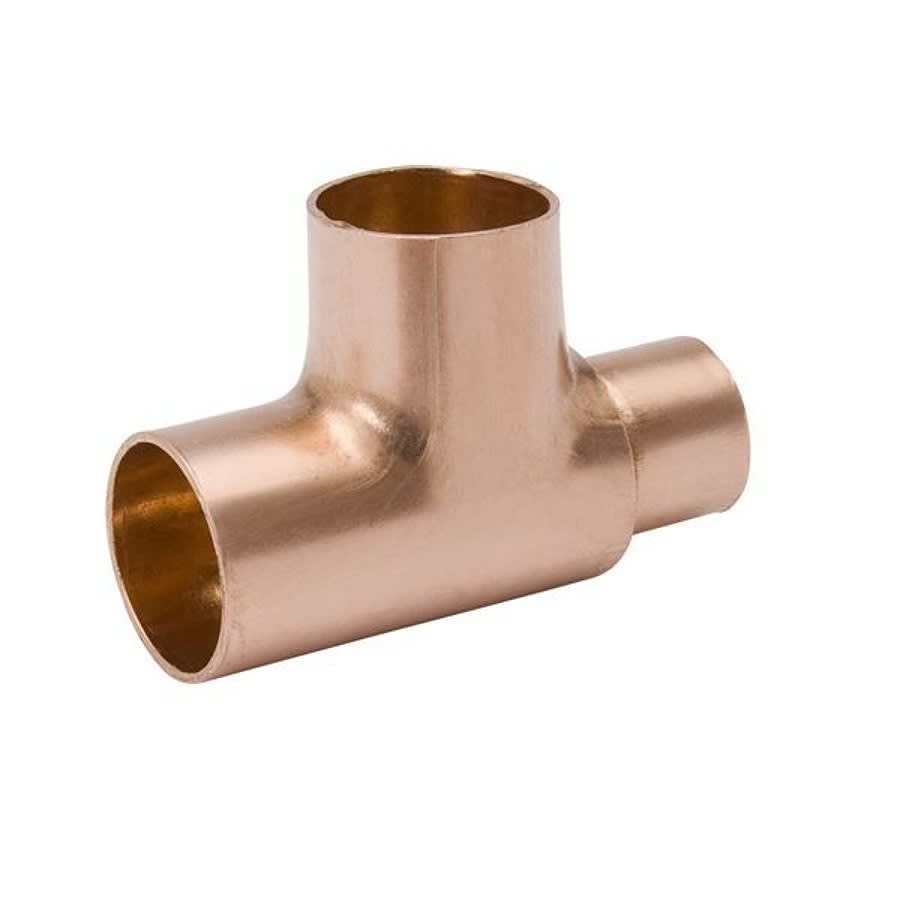 Tee, 2-1/2 x 1 x 2 in, C, Copper
