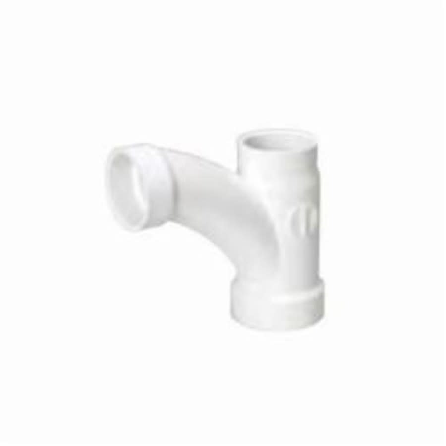 Combination Wye and 45 deg Elbow, 2 x 1-1/2 x 1-1/2 in, Hub, DWV, PVC
