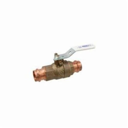 2-Piece Ball Valve, 1-1/2 in, Press, Full Port, Bronze Ball, Bronze