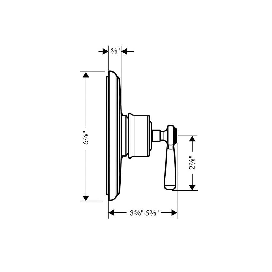 Montreux Pressure Balanced Tub & Shower Trim, ADA, Polished Chrome