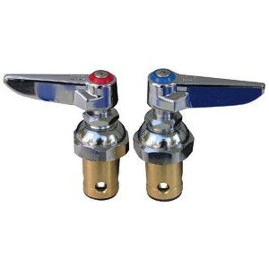 T & S 2 Handle Trim with Stems, Polished Chrome