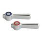 Vandal Proof Lever Handle, 2-3/8 in, Metal, Polished Chrome