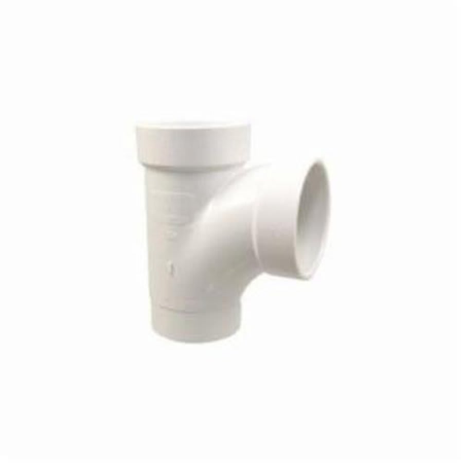 Street Sanitary Tee, 2 x 1-1/2 x 1-1/2 in, Spigot x Hub, DWV, PVC