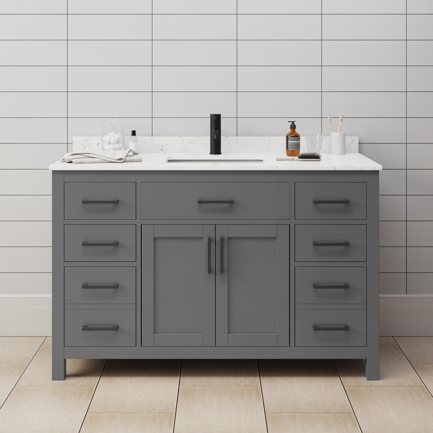 Beckett Single Bathroom Vanity - 54W x 35H x 22D