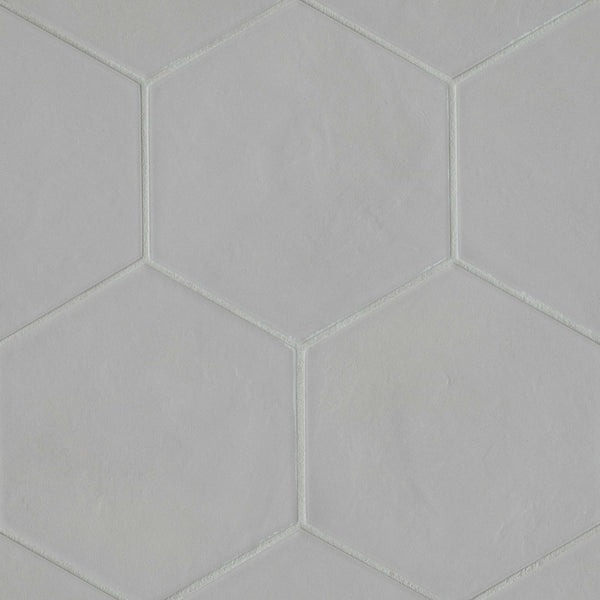 Allora 8.5" x 10" Hexagon Matte Porcelain Tile in Solid Grey