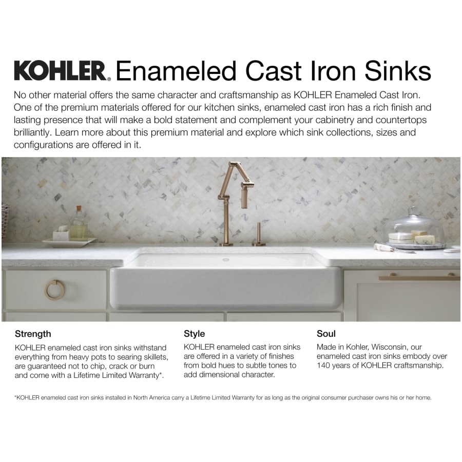 Bakersfield 31" Single Basin Under-Mount Enameled Cast-Iron Kitchen Sink