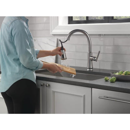 Coranto 1.8 GPM Single Hole Pull Down Kitchen Faucet with Magnetic Docking Spray Head and ShieldSpray