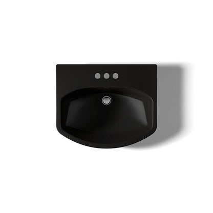 Cimarron 21" Pedestal Bathroom Sink with 3 Holes Drilled and Overflow