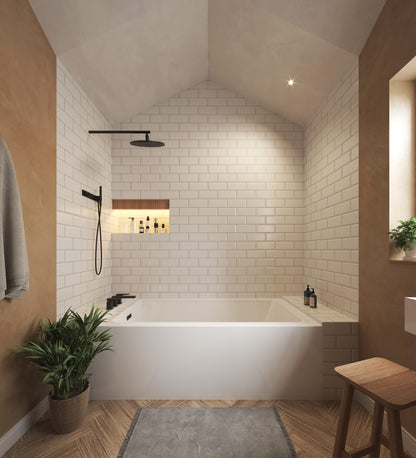 Grayley Alcove Bathtub - 66W x 22H x 36D