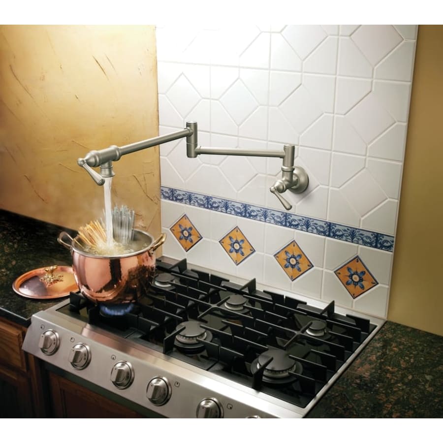 Traditional Pot Filler Double Handle Wall Mount Kitchen Pot Filler